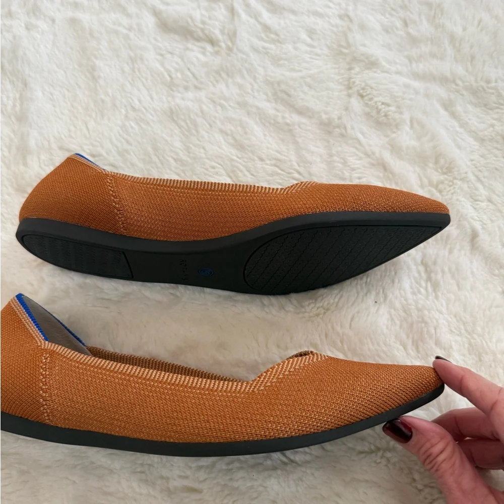 ROTHY'S The Point Fawn Knit Pointed Toe Flats Size 8.5 - Picture 2 of 7